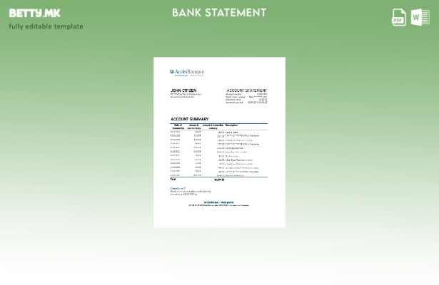 модерен стил Мадагаскар Acces Banque банкарски шаблон ексел